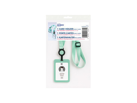 AVERY Porte-carte avec tour de cou, vert pastel