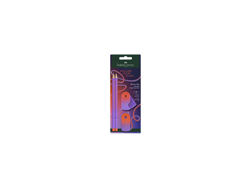 FABER-CASTELL Kit d'écriture GRIP Flow Edition, punchy melon