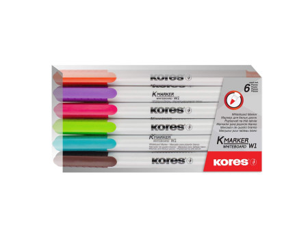 Kores Marqueur non permanent 'K MARKER W1', étui de 6