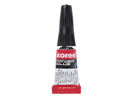 Kores colle instantanée 'PowerGlue' en gel, 3 tubes de 1 g,
