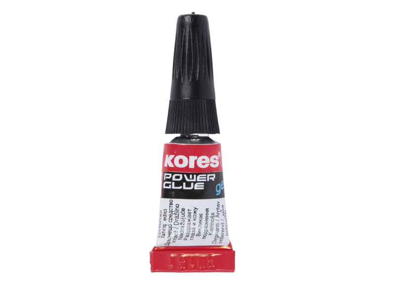 Kores colle instantanée 'PowerGlue' en gel, 3 tubes de 1 g,