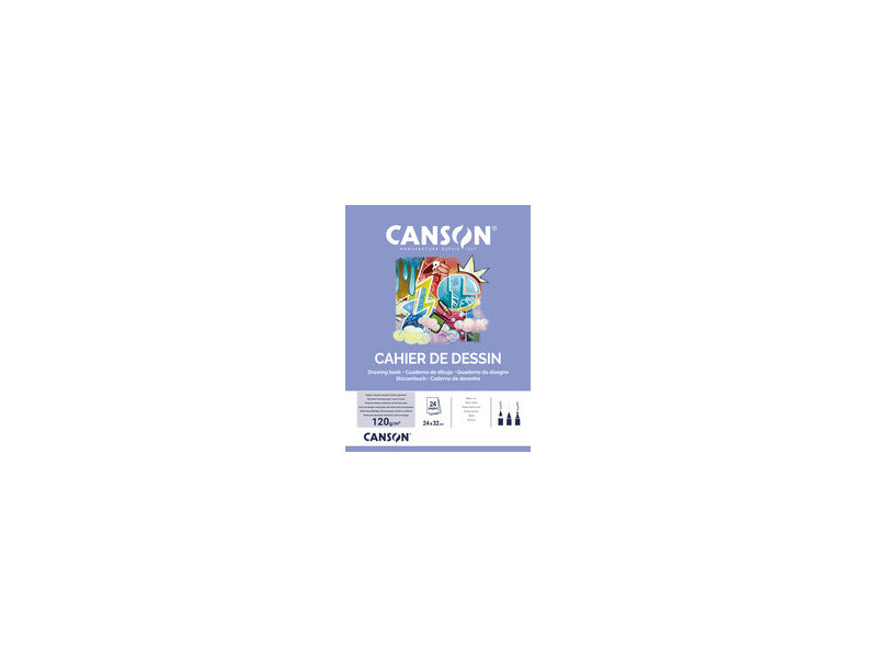 CANSON Cahier à dessin, uni, 120 g/m2, 240 x 320 mm,