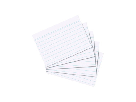 herlitz Fiches bristol, A7, ligné, blanc