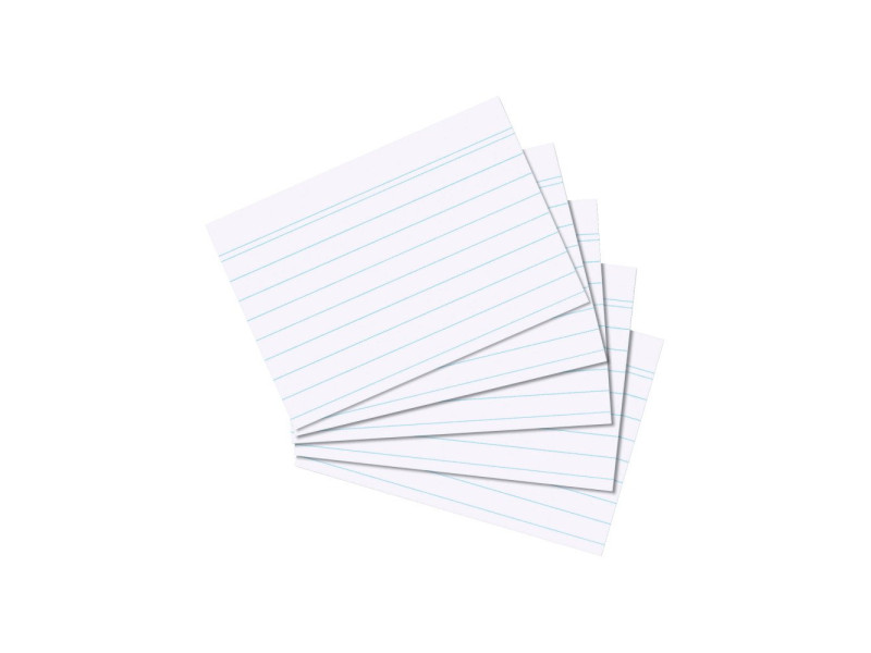herlitz Fiches bristol, A7, ligné, blanc