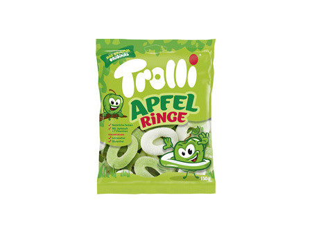 Trolli Bonbon gélifié aux fruits RONDELLES DE POMME, 150 g