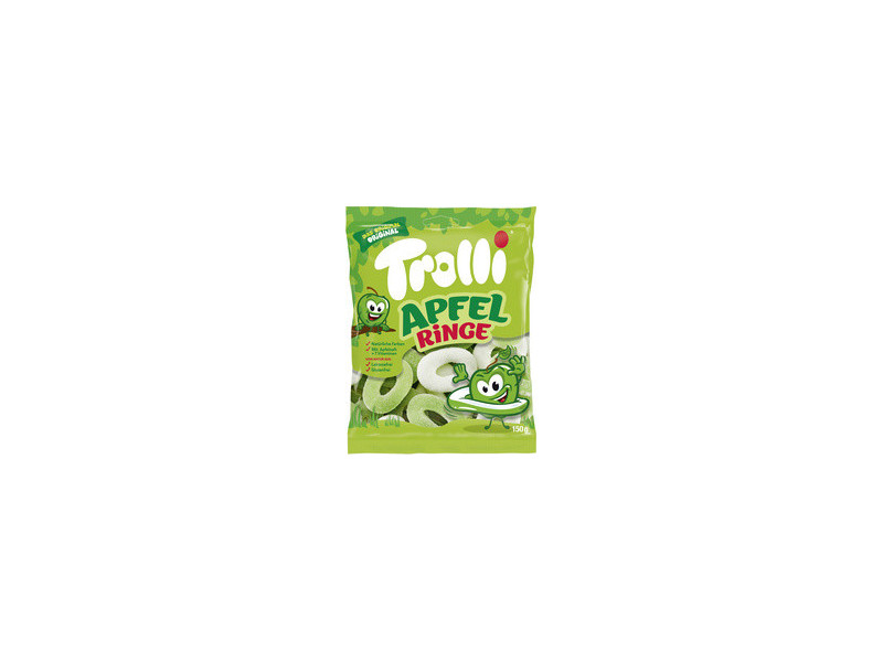 Trolli Bonbon gélifié aux fruits RONDELLES DE POMME, 150 g