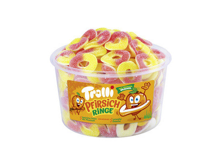 Trolli Bonbon gélifié RONDELLES DE PECHE, boîte de 150