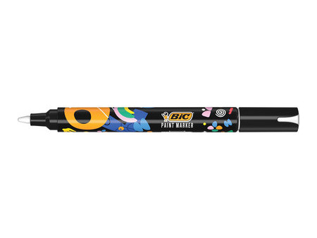 BIC Marqueur permanent Intensity, pointe ogive, blanc