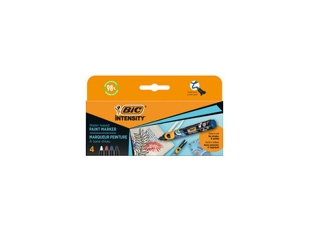 BIC Marqueur permanent Intensity, carte blister de 4