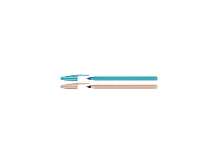BIC Stylo à bille Cristal Glacé, assorti en bleu et rosé