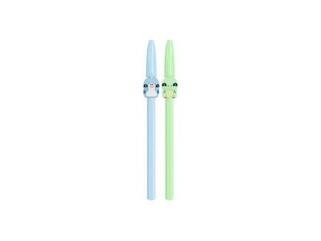 BIC Stylo à bille Cristal Pastel Figurines, bleu & vert