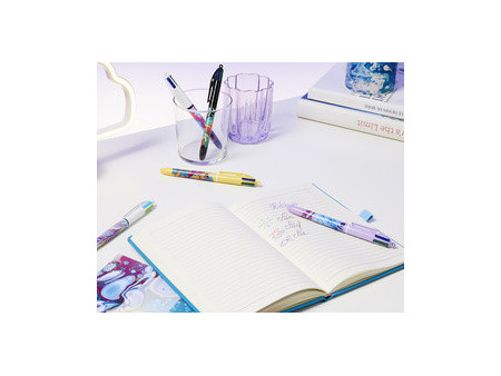 BIC Stylo à bille rétractable 4 Colours Hydro