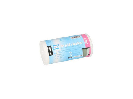 STARPAK Sac poubelle HDPE, 70 litres, blanc