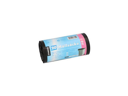 STARPAK Sac poubelle HDPE, 70 litres, blanc