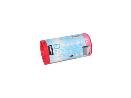 STARPAK Sac poubelle HDPE, 70 litres, orange