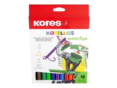Kores Feutre de coloriage 'Korello', large, étui de 12