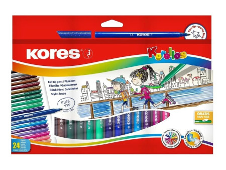 Kores Feutre de coloriage 'Korello', large, étui de 24