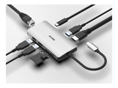 D-LINK USB-C 8-en-1 HDMI SD /microSD