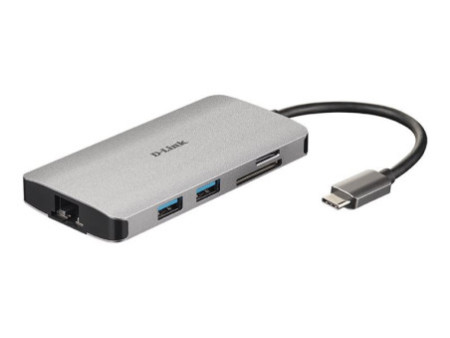D-LINK USB-C 8-en-1 HDMI SD /microSD