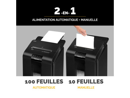 Fellowes Destructeur de documents AutoMax 100M, particules