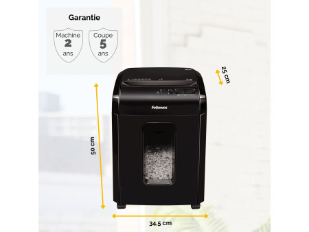 Fellowes Destructeur de documents Powershred 10M, noir