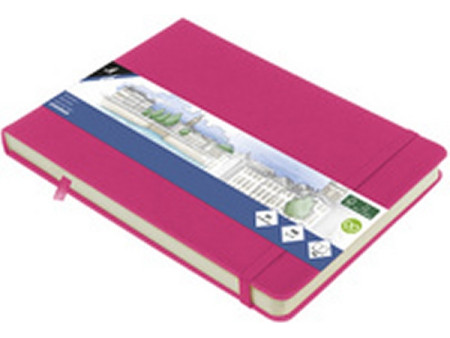 kangaro Cahier de croquis, 160 pages, A5 paysage, hot pink