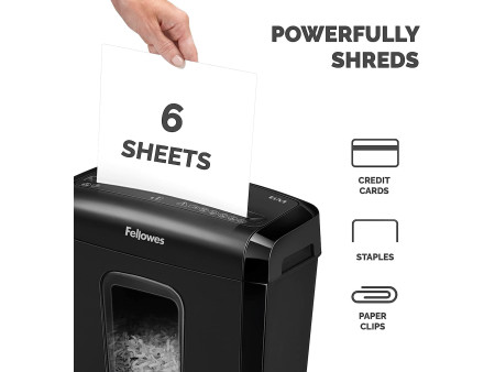 Fellowes Destructeur de documents Powershred 6M, noir