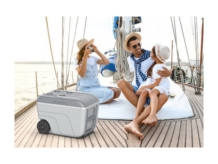 EDA Glacière NOMADE, 52 litres, mobile, gris clair / gris