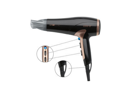 CLATRONIC Sèche-cheveux HT 3661, noir/cuivre