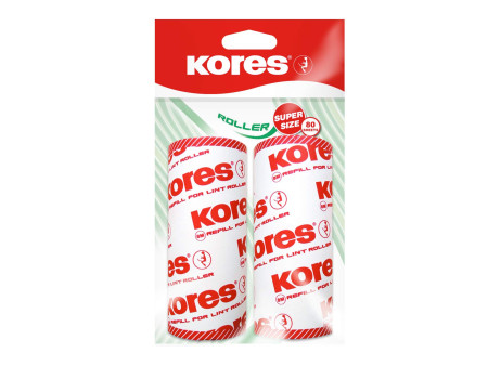 Kores Recharge pour rouleau adhésif anti-peluches