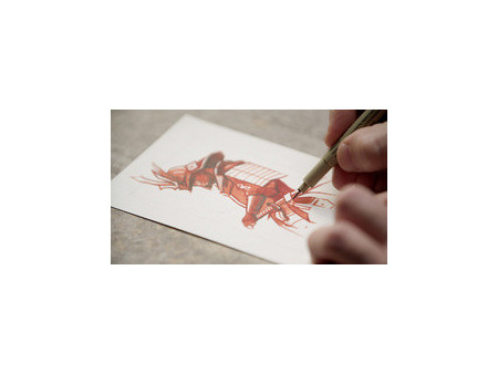 SAKURA Kit créatif Samouraï, 3 stylos + papier