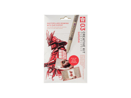 SAKURA Kit créatif Samouraï, 3 stylos + papier