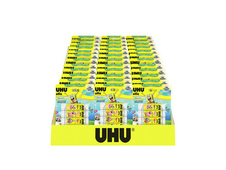 UHU Bâton de colle stic Bob l'éponge, 3 x 8,2 g, présentoir