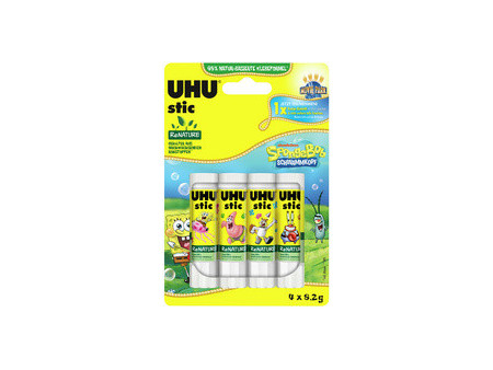 UHU Bâton de colle stic ReNATURE Bob l'éponge, 2 x 21 g
