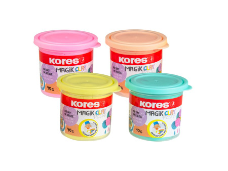 Kores Pâte à modeler 'Magic Clay Pastel', assorti