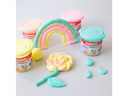 Kores Pâte à modeler 'Magic Clay Pastel', assorti