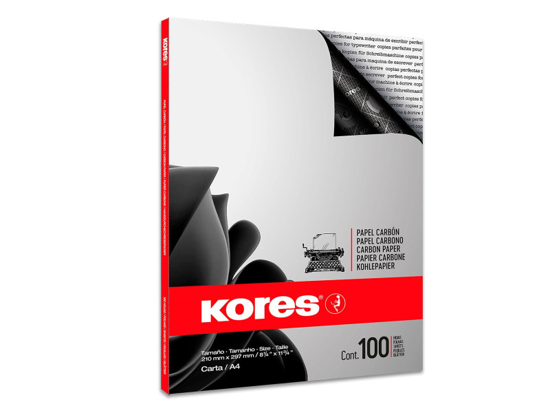 Kores papier carbone, format A4, 100 feuilles, noir