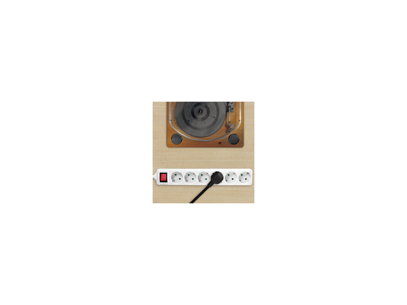 LogiLink Multiprise, 6 prises, avec interrupteur, noir