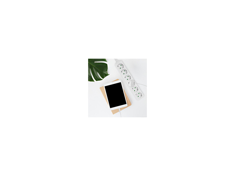 LogiLink Multiprise, 6 prises, sans interrupteur, blanc