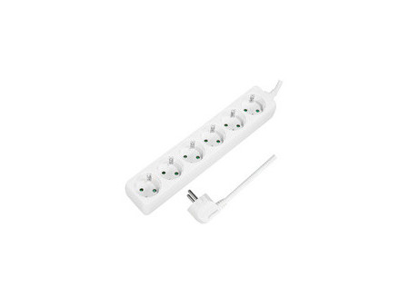 LogiLink Multiprise, 6 prises, sans interrupteur, blanc
