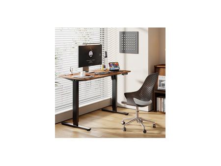 LogiLink Bureau assis-debout, (L)1.200 mm, noir/marron