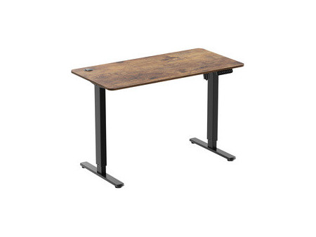 LogiLink Bureau assis-debout, (L)1.200 mm, noir/marron