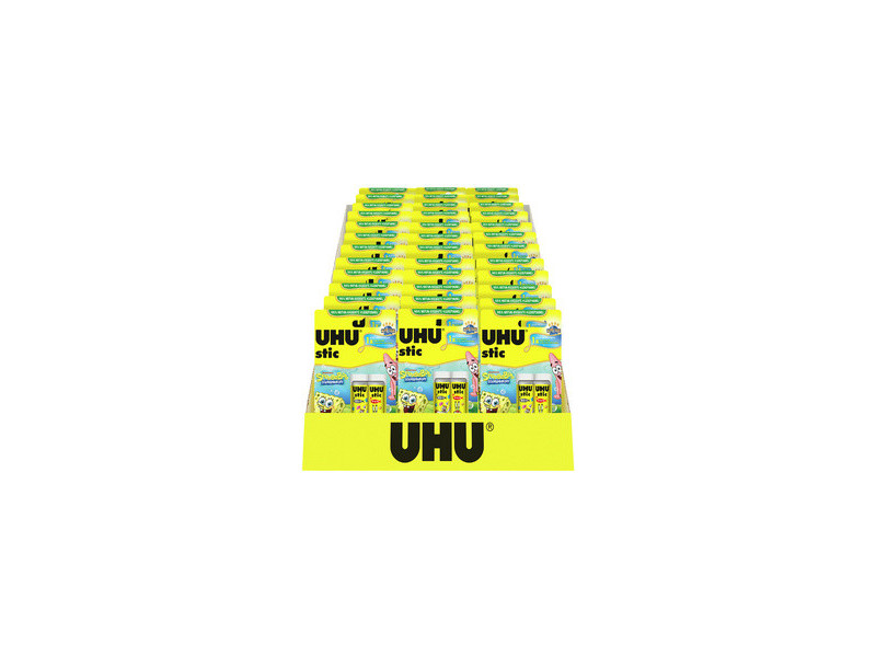 UHU Bâton de colle stic Bob l'éponge, 2 x 8,2 g, présentoir