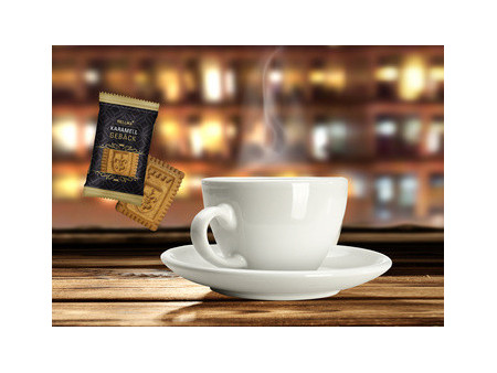 HELLMA Biscuit élégant au caramel, emballage unitaire, dans