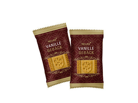 HELLMA Biscuit élégant à la vanille, emballage unitaire