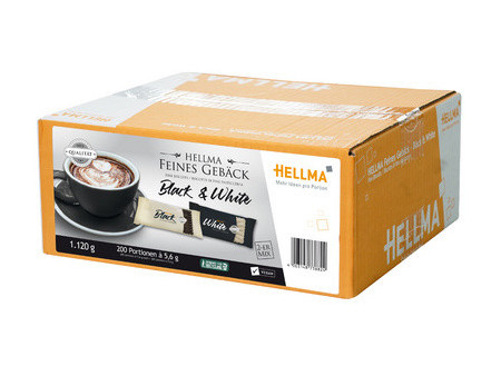 HELLMA Biscuit fin 'Black & White', emballage unitaire