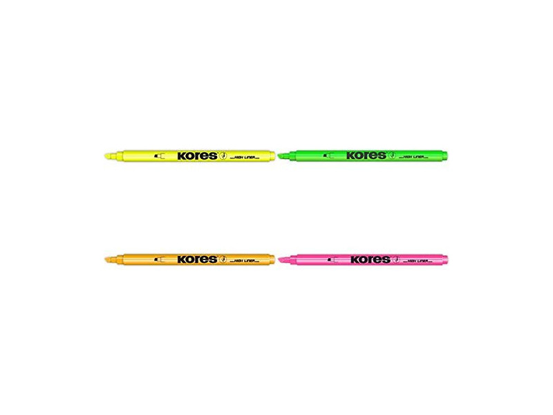 Kores Surligneur, pointe biseautée: 0,5 - 3,5 mm, jaune