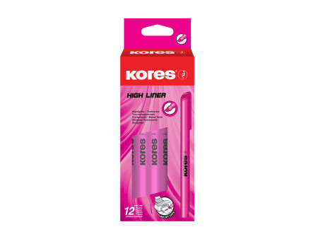 Kores Surligneur, pointe biseautée: 0,5 - 3,5 mm, rose