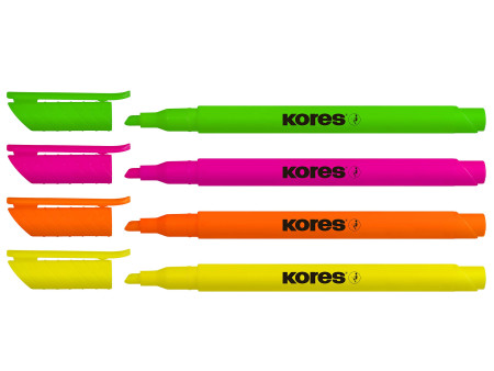 Kores Surligneur Pen, pointe biseautée: 0,5 - 3,5 mm, étui