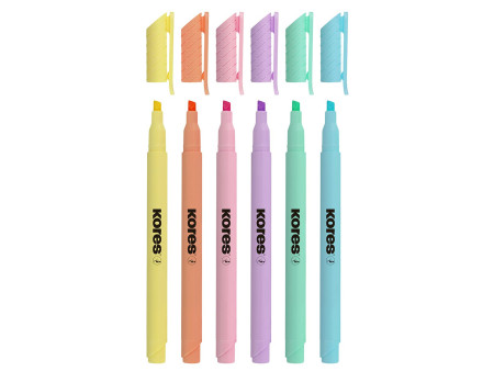Kores Surligneur 'High Liner Pastel', étui de 6